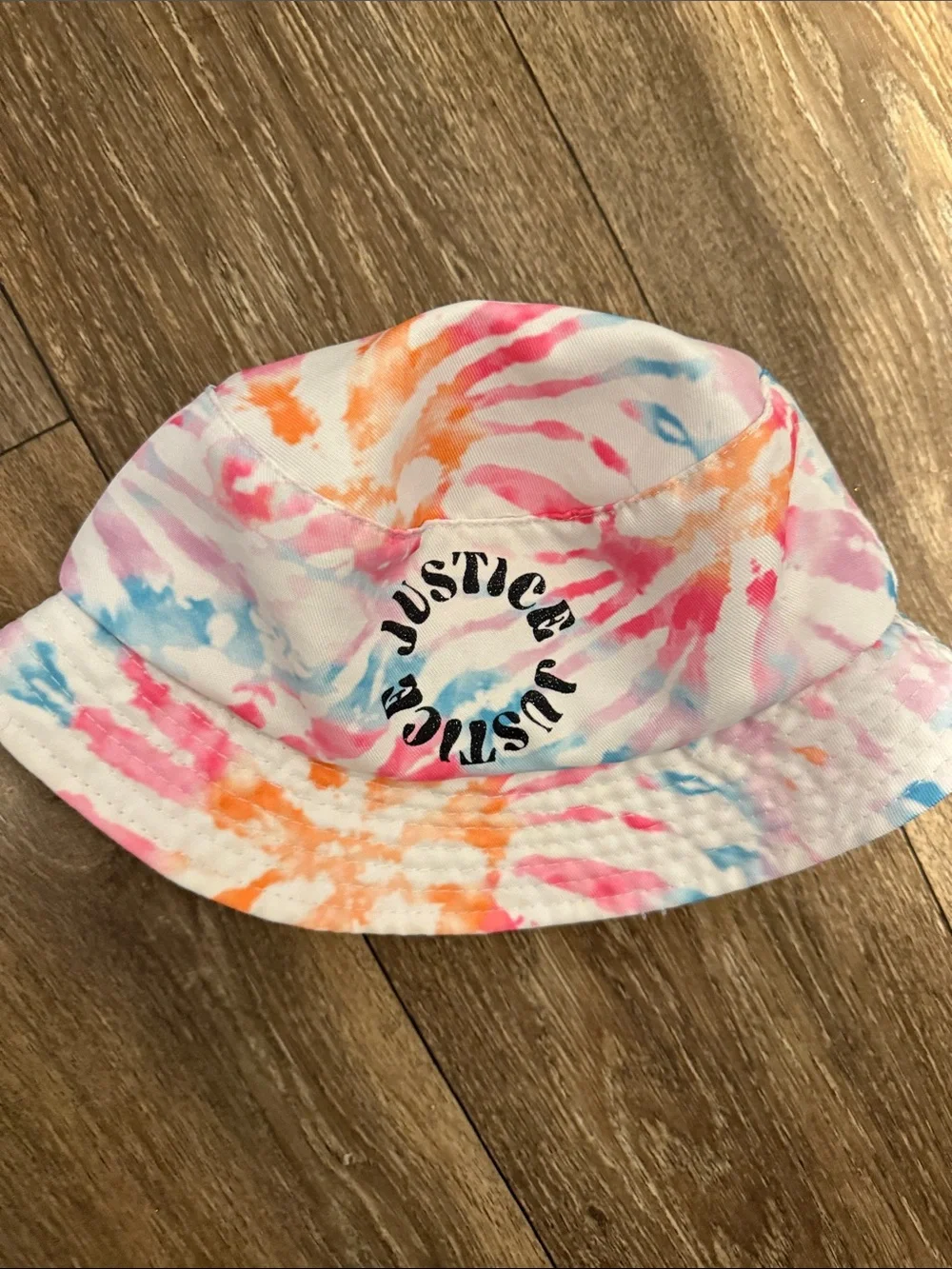 Justice Tie-Dye Bucket Hat in Pink, Orange & Blue